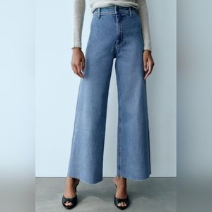 Zara High Waist ZW Marine Straight Leg Jeans